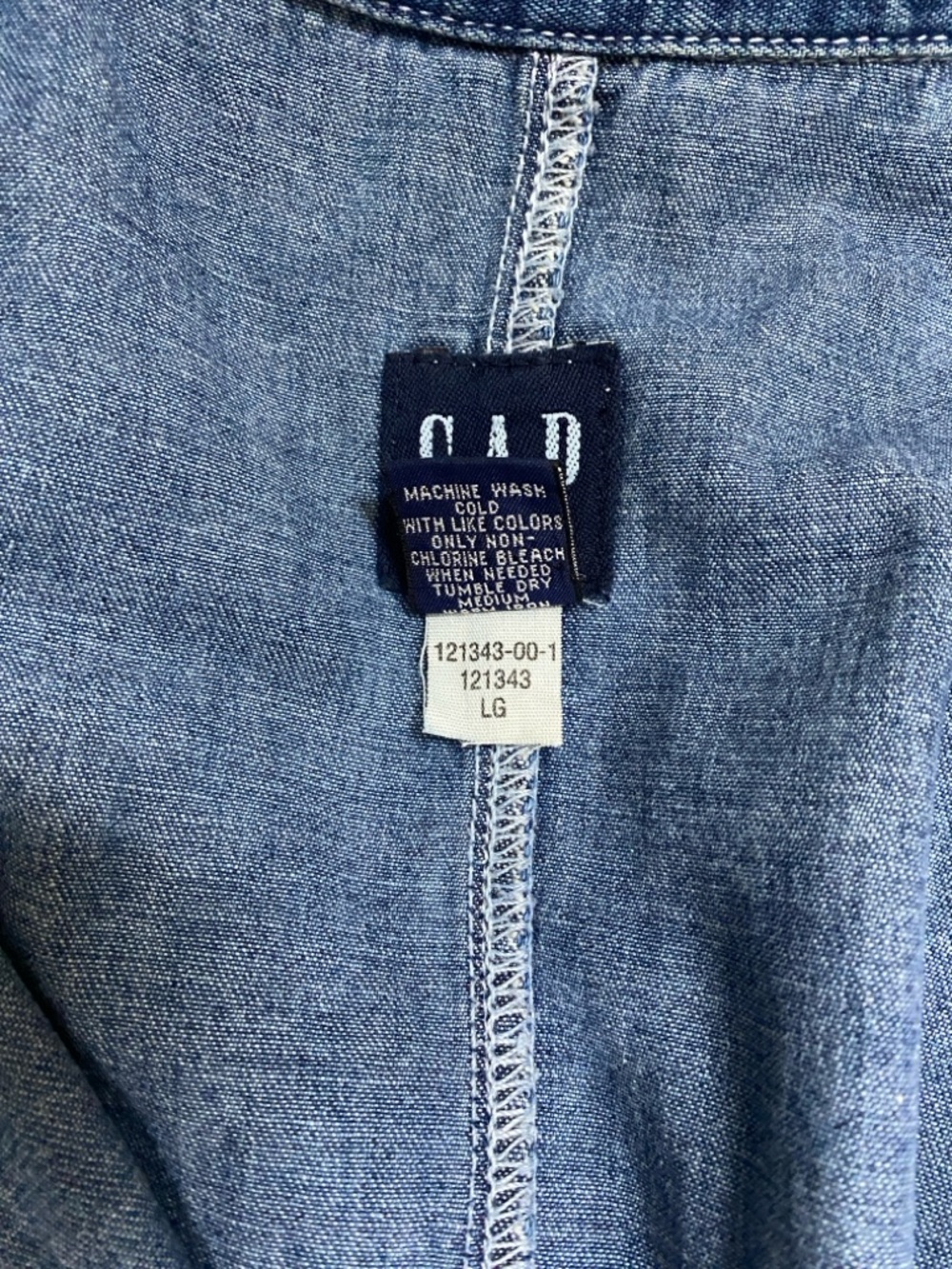 Gap Women’s Vintage 90s Denim Sleeveless Maxi Dress Button-Down in Blue Size 4 - Picture 6 of 8